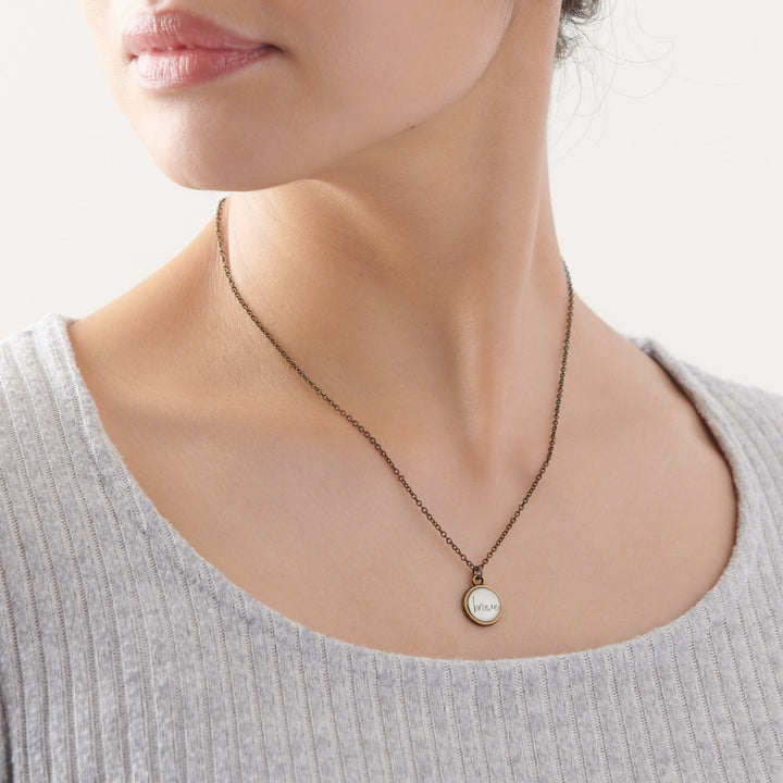 Vintage Sparrow Jewelry Tiny Classic Brave Necklace on model