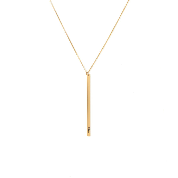 Vintage Sparrow Jewelry 14k Pray Bar Necklace