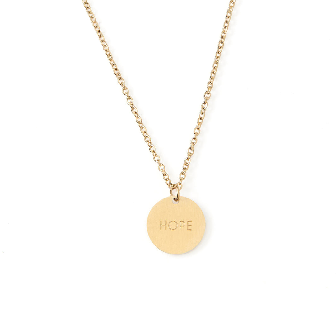 Vintage Sparrow Jewelry 14k Minimalist Hope Matte Necklace