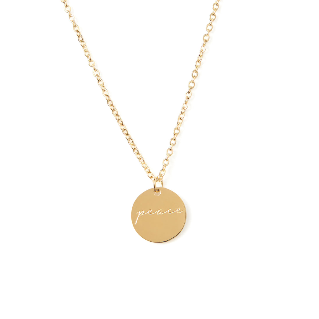 Vintage Sparrow 14k Peace Necklace