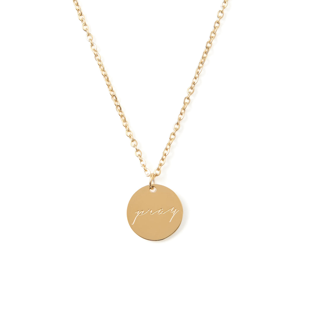 Vintage Sparrow Jewelry 14k Minimalist Pray Gloss Necklace