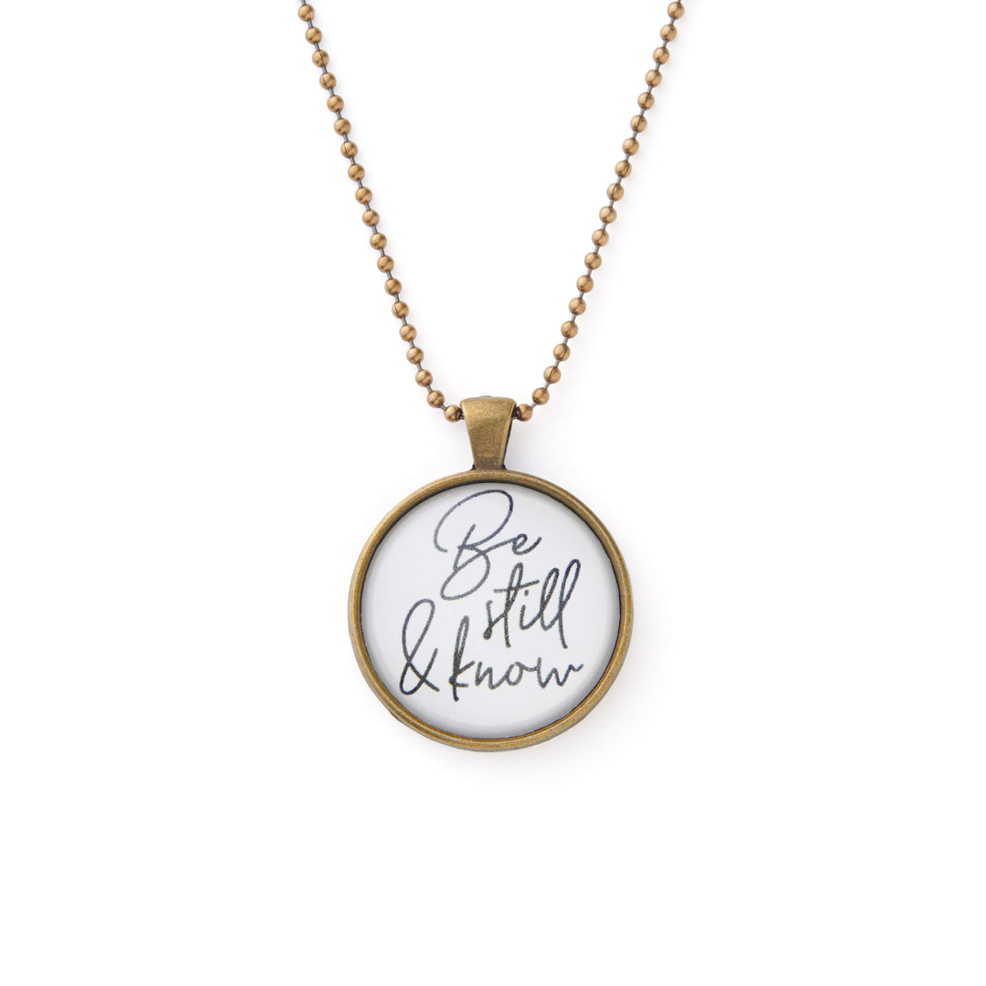 Vintage Sparrow Jewelry Be Still and Know Classic Design Necklace