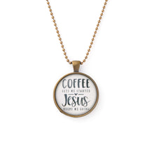 Load image into Gallery viewer, Coffee &amp; Jesus Necklace