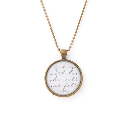 God Is With Her Necklace
