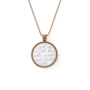 God Is With Her Necklace