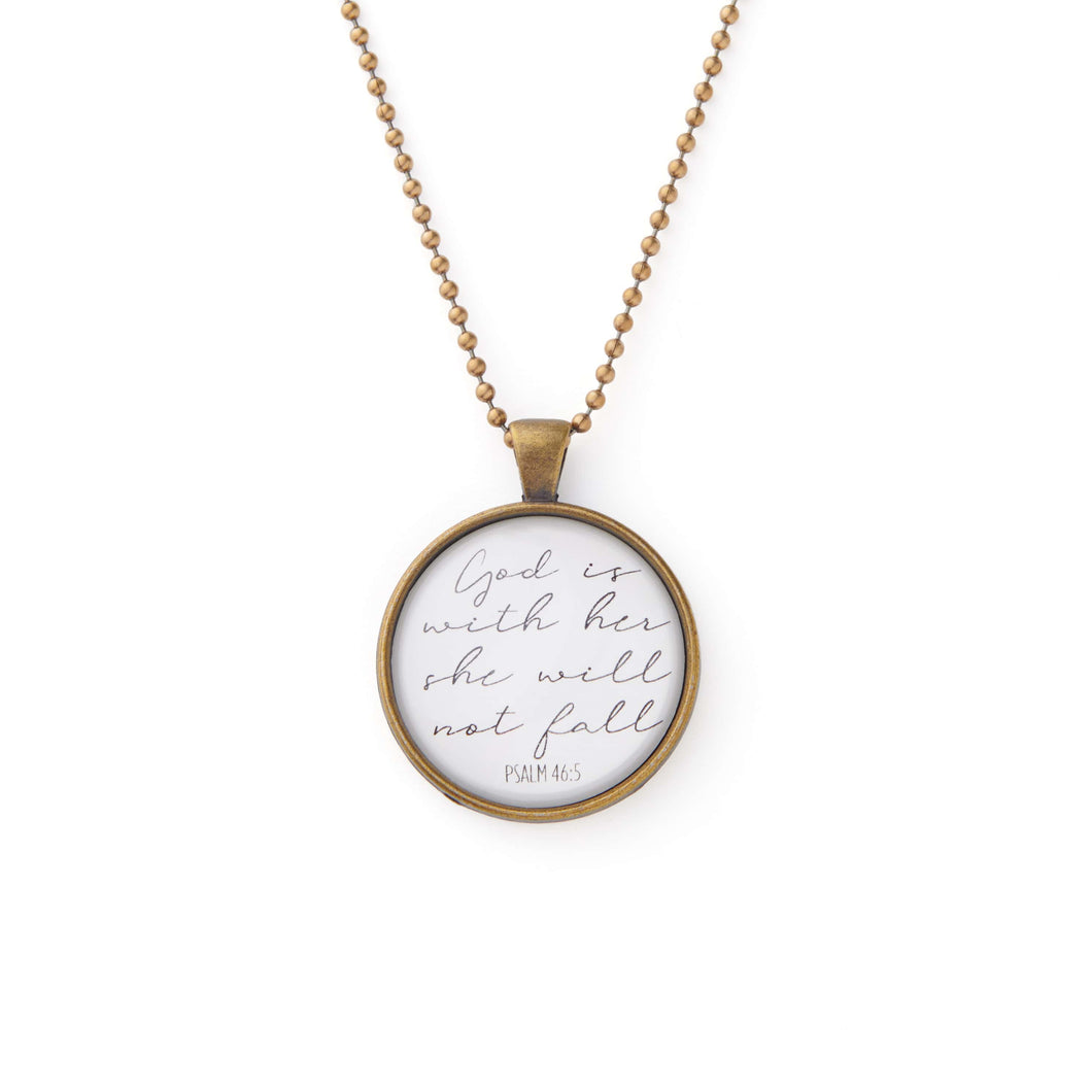 God Is With Her Necklace