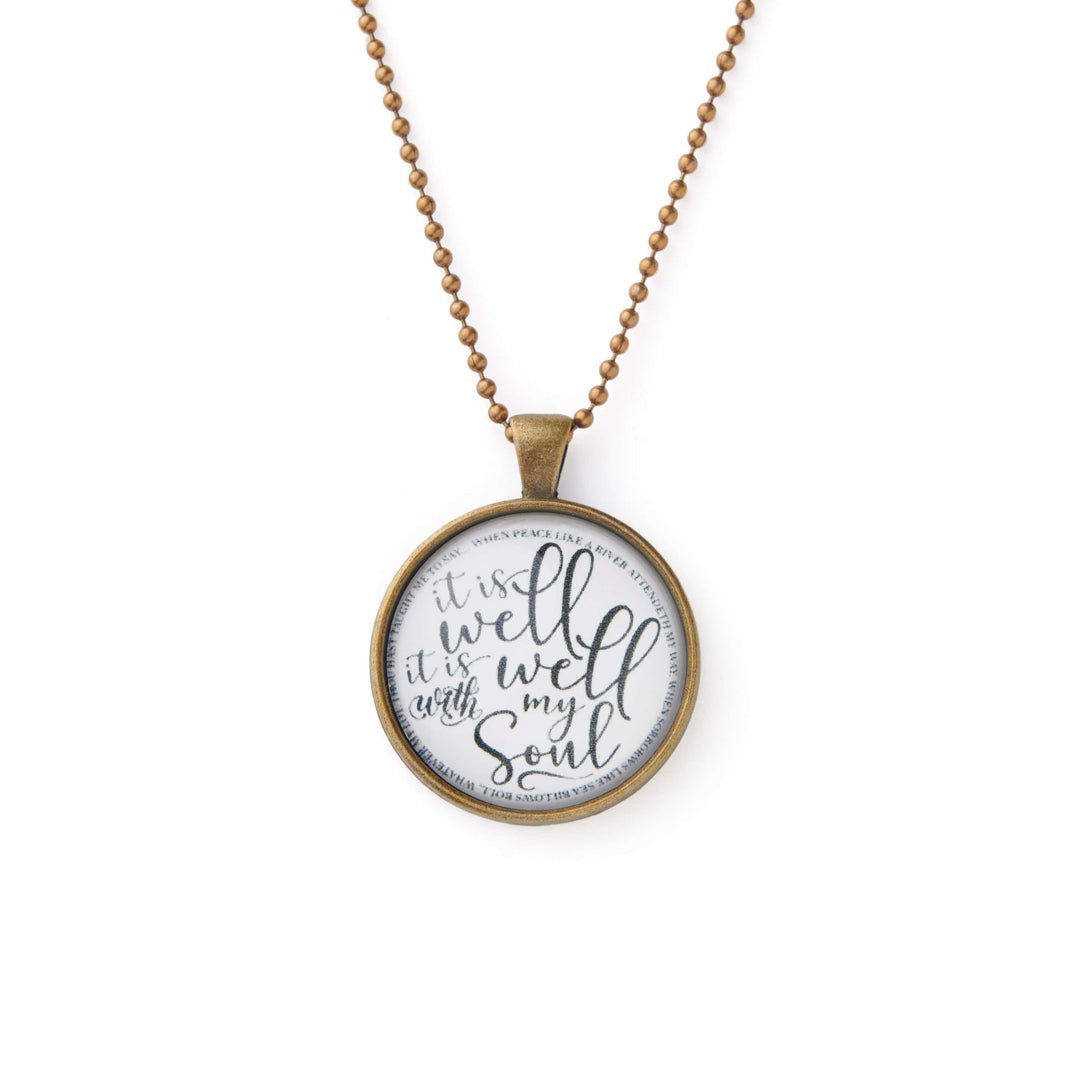 Vintage Sparrow Jewelry It Is Well With My Soul Classic Design Necklace