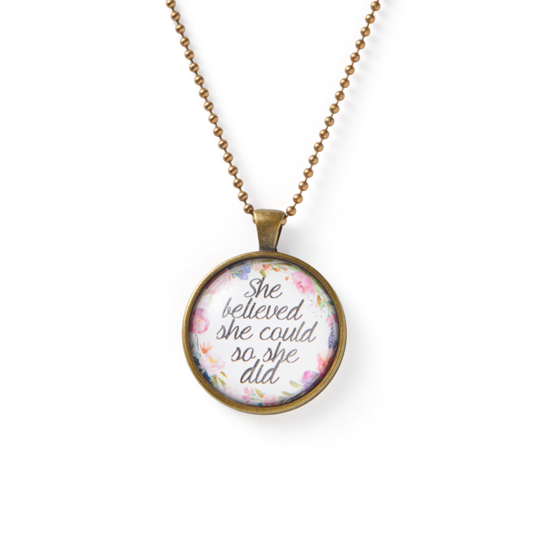 Vintage Sparrow Jewelry She Believed Necklace
