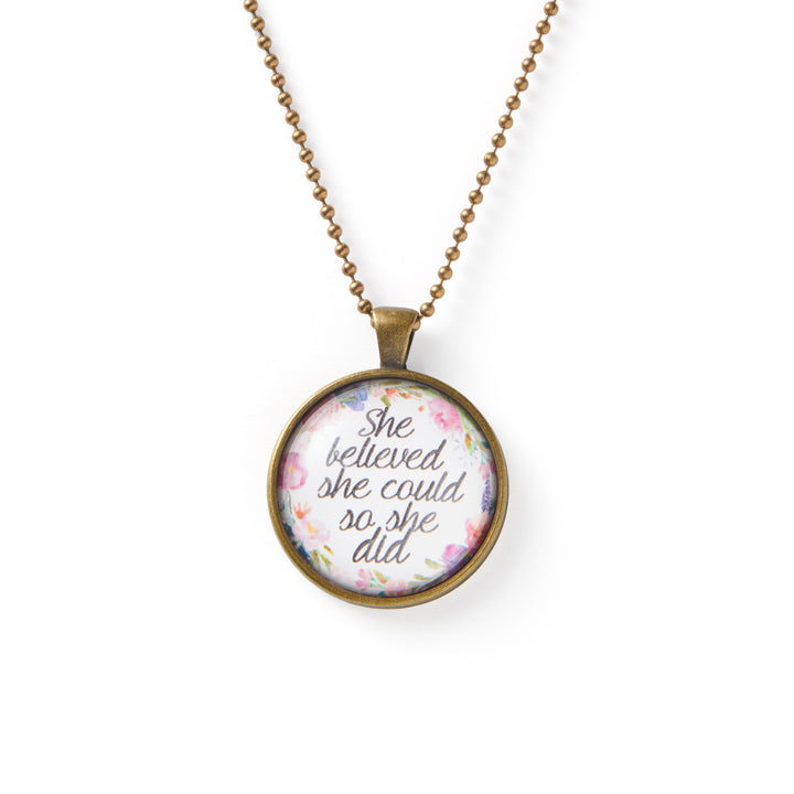 Vintage Sparrow Jewelry She Believed Necklace
