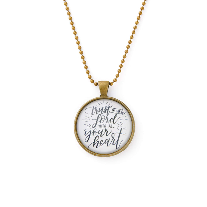 Vintage Sparrow Jewelry Trust in the Lord Classic Design Necklace