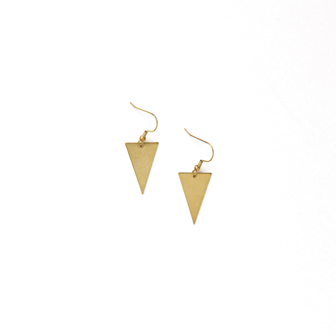 Vintage Sparrow Jewelry Tri Brass Earrings