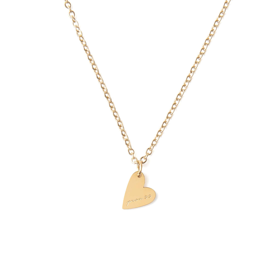 Vintage Sparrow Jewelry 14k minimum faith heart pendant necklace