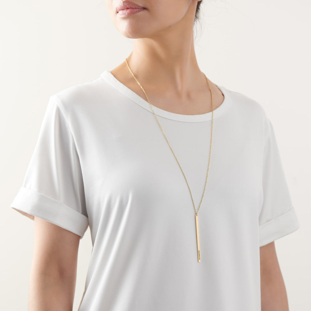 Vintage Sparrow Jewelry 14k Minimal Warrior Necklace on model