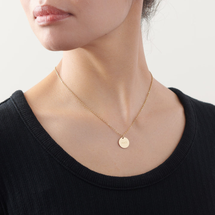 Vintage Sparrow 14k Peace Necklace