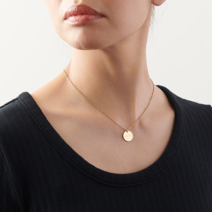 Vintage Sparrow Jewelry 14k Minimalist Pray Shiny Necklace