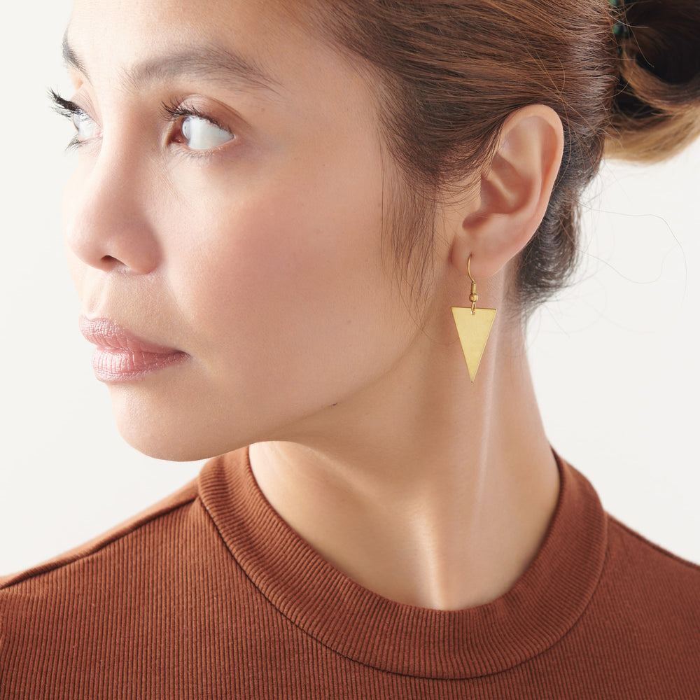 Vintage Sparrow Jewelry Tri Brass Earrings