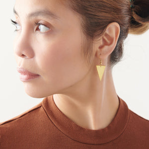 Tri Brass Earrings