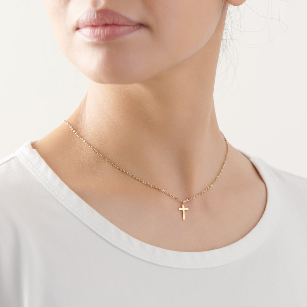 Vintage Sparrow Jewelry 14k Faith Pendant Cross Necklace