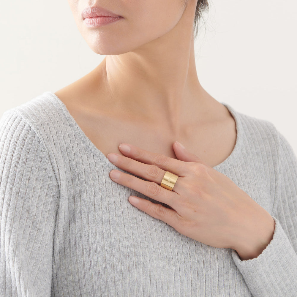 Vintage Sparrow Jewelry Faith Ring on model