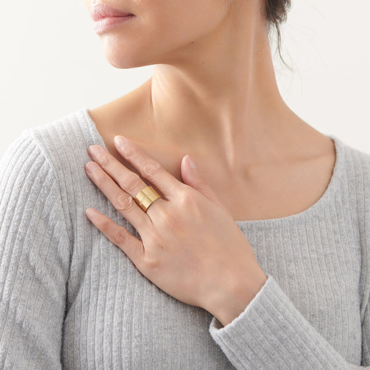 Vintage Sparrow Jewelry Warrior Ring on model