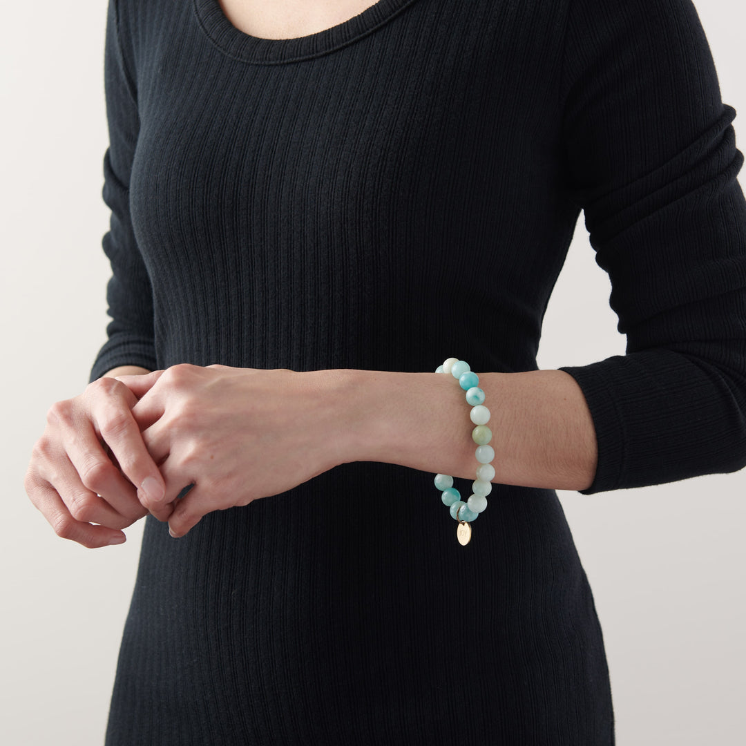 Vintage Sparrow Jewelry Serenity Stones Turquoise Bracelet on model