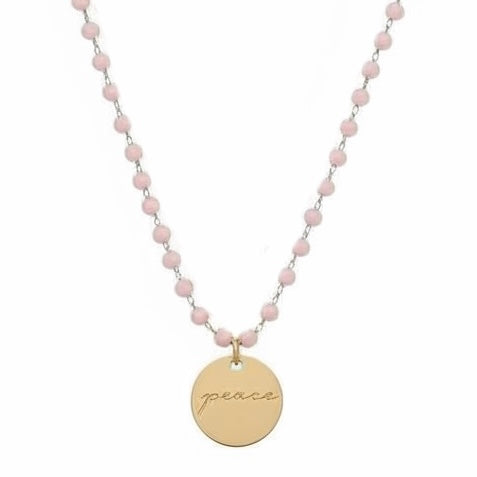 Serenity Stone Pink Peace Necklace