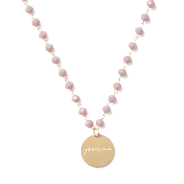 Serenity Stone Pink Peace Necklace