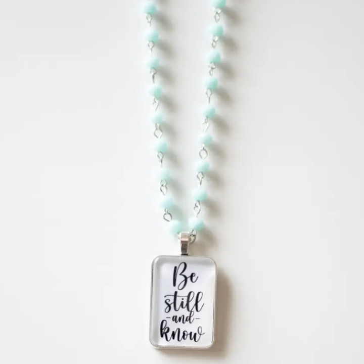 Be Still & Know Stone Necklace