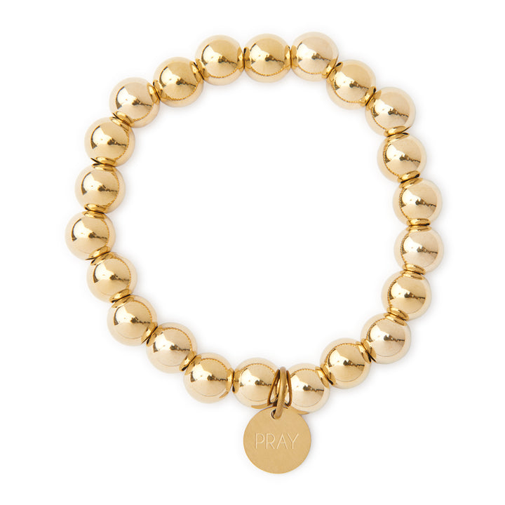 Serenity Stones Pray Gold Bracelet