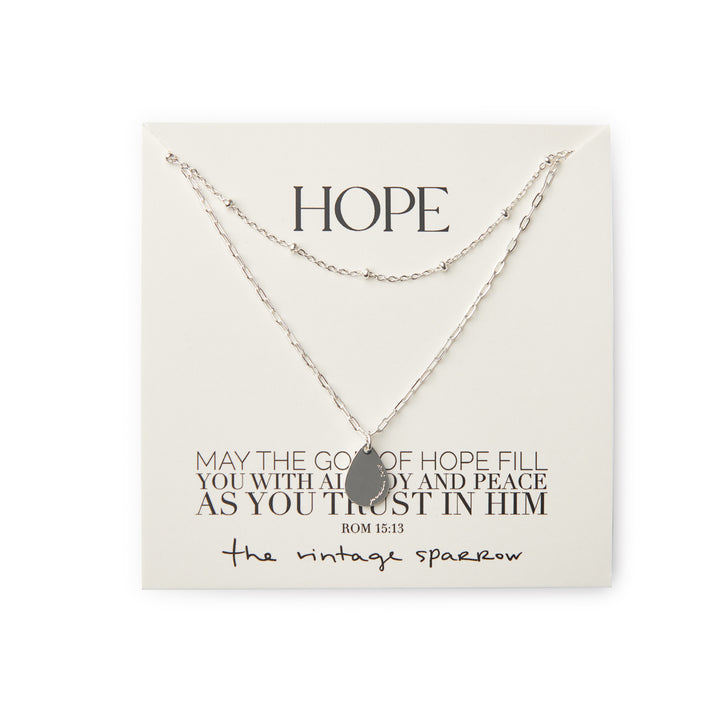 Silver Hope Layered Necklace