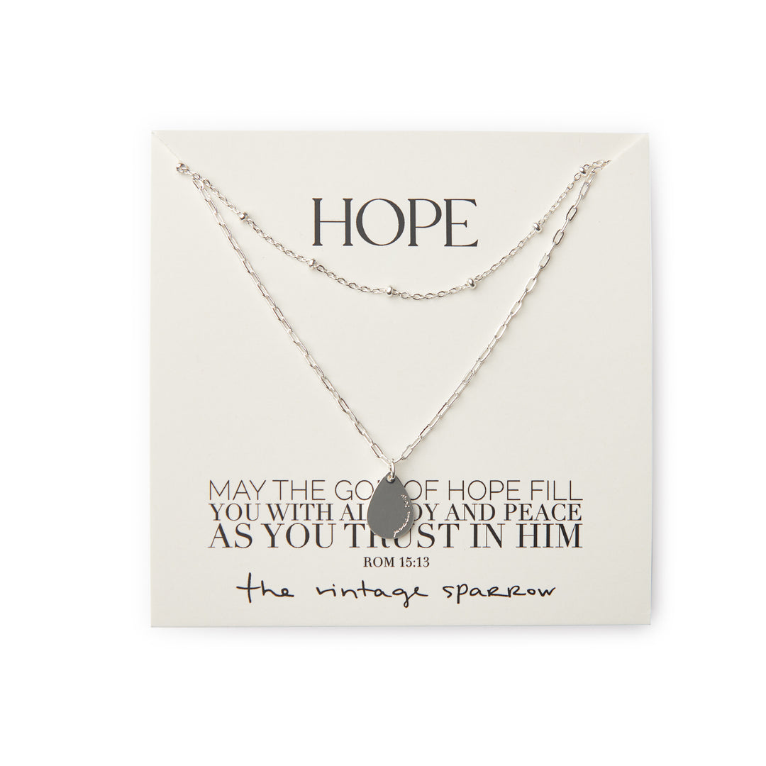 Silver Hope Layered Necklace