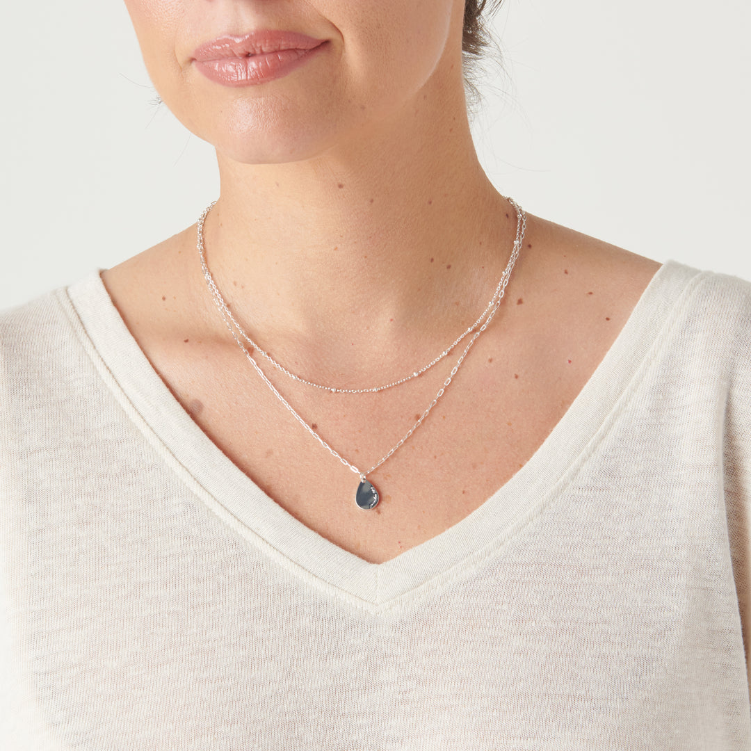 Silver Hope Layered Necklace