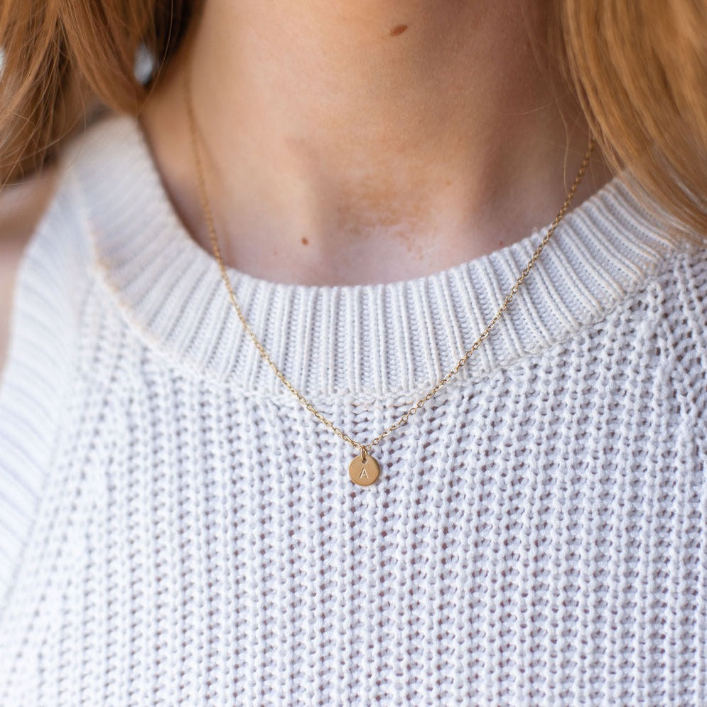 Vintage Sparrow Jewelry 14k Minimalist Initial Necklace