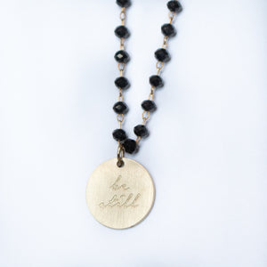Serenity Stone Black Necklace