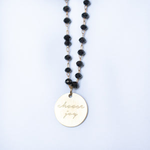 Serenity Stone Black Necklace