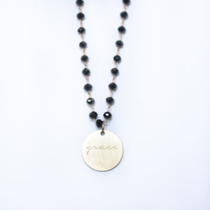 Serenity Stone Black Necklace