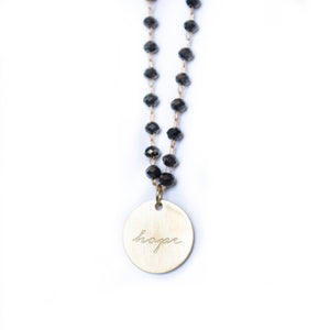Serenity Stone Black Necklace