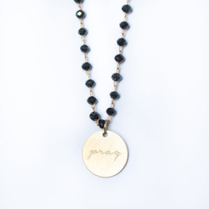 Serenity Stone Black Necklace