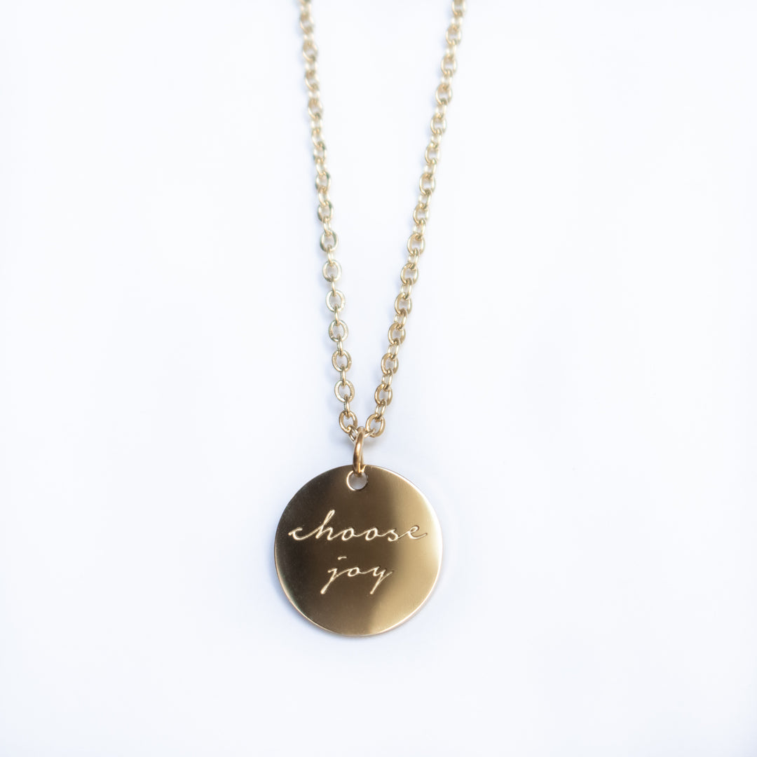 Vintage Sparrow Jewelry Choose Joy 14k Minimalist Necklace