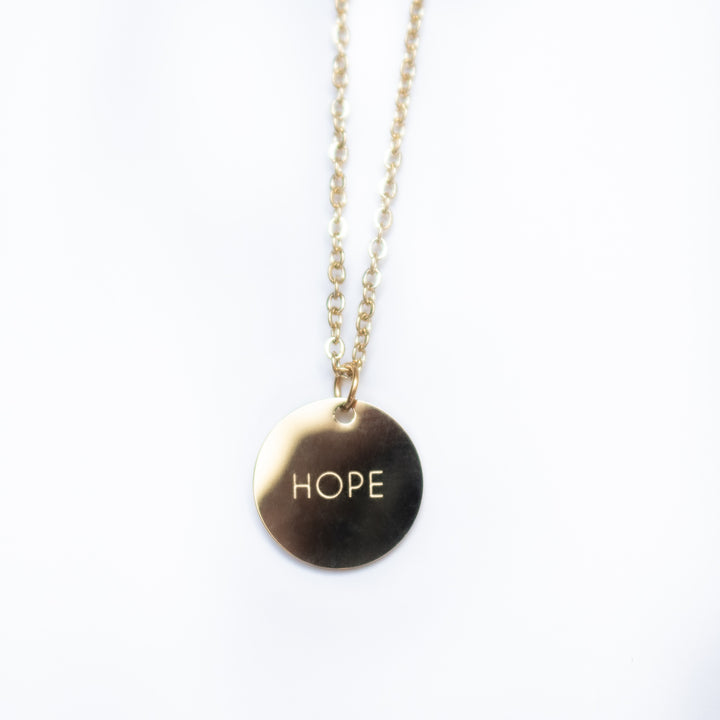 Vintage Sparrow Jewelry 14k Minimalist Hope Shiny Bold Necklace