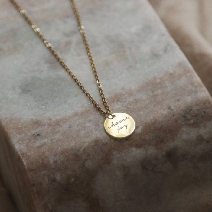 Vintage Sparrow Jewelry Choose Joy 14k Minimalist Necklace
