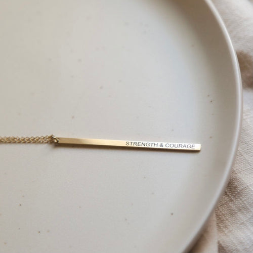 Strength & Courage Minimal Necklace