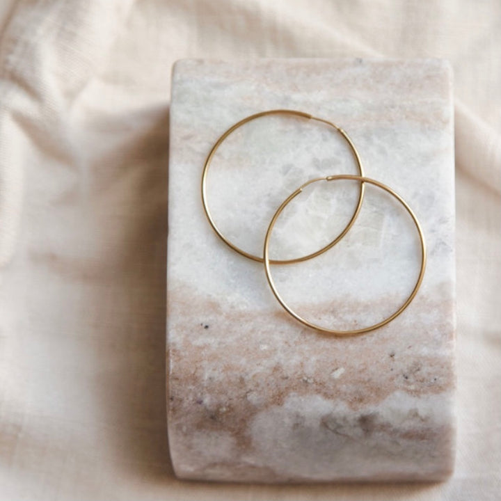 Vintage Sparrow Jewelry Gold Hoops Earrings 
