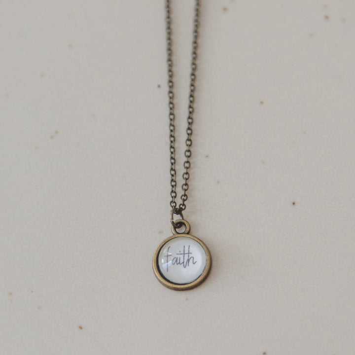 Vintage Sparrow Jewelry Tiny Classic Faith Necklace