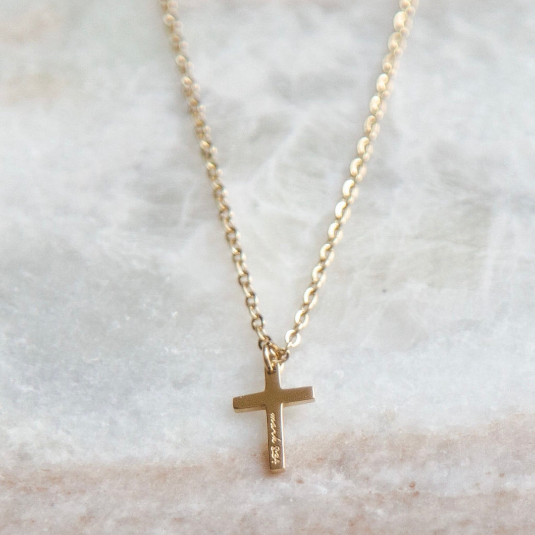 Vintage Sparrow Jewelry 14k  Faith Pendant Cross Necklace