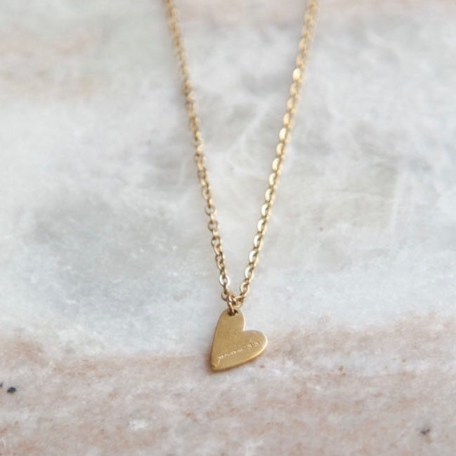 Vintage Sparrow Jewelry 14k minimum faith heart pendant necklace