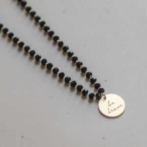 Serenity Stone Black Necklace