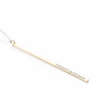 Strength & Courage Minimal Necklace