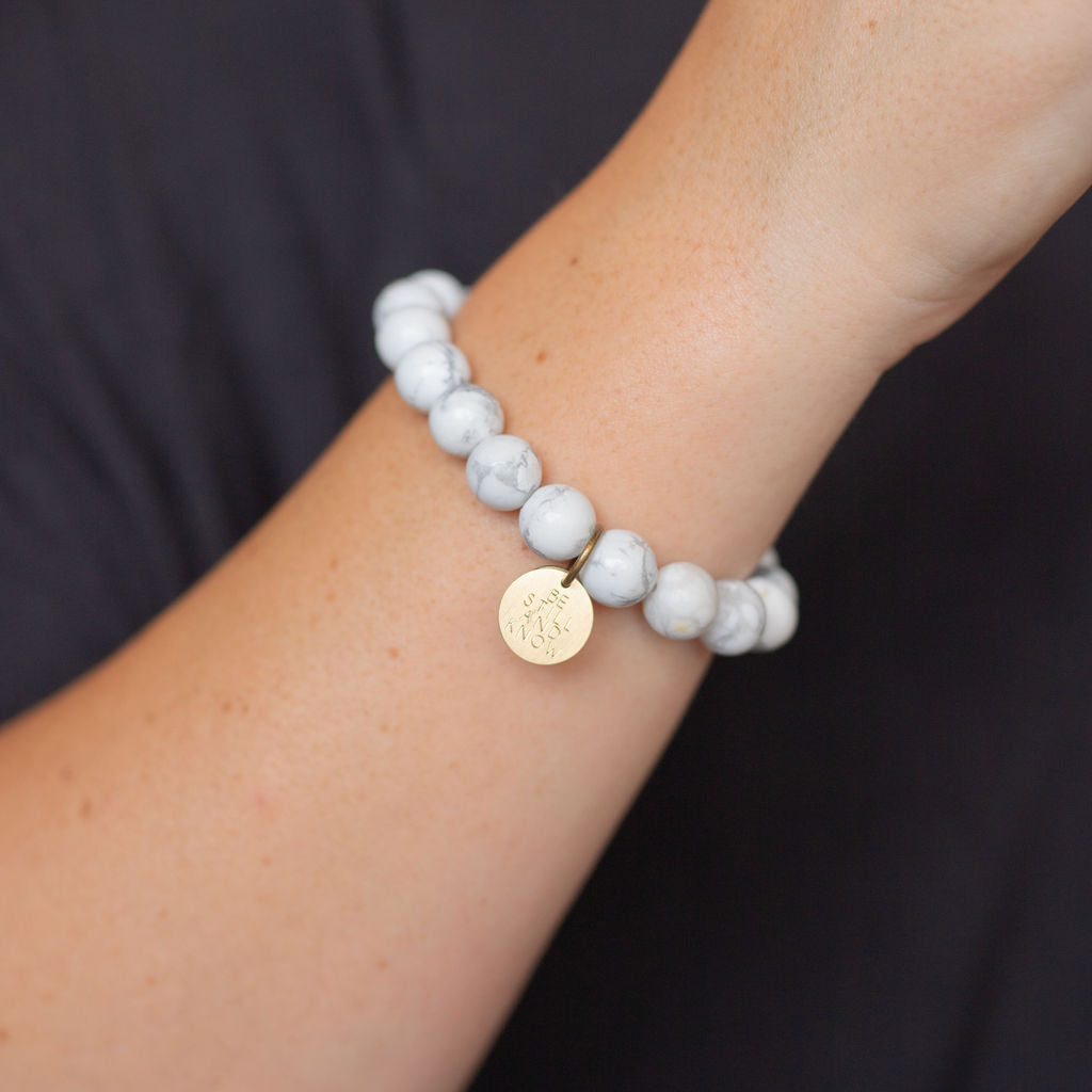 Serenity Stones Be Still White Marbled