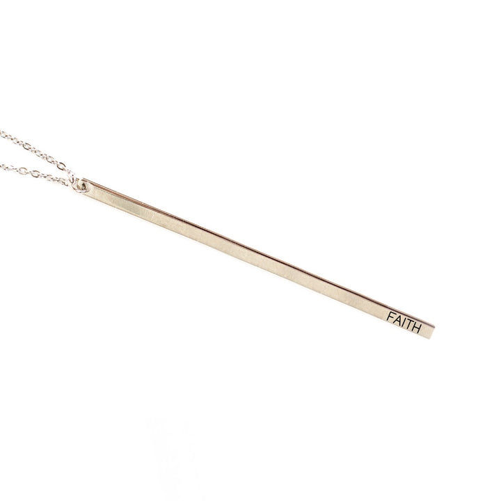 Vintage Sparrow Jewelry 14k Bar Faith Necklace 